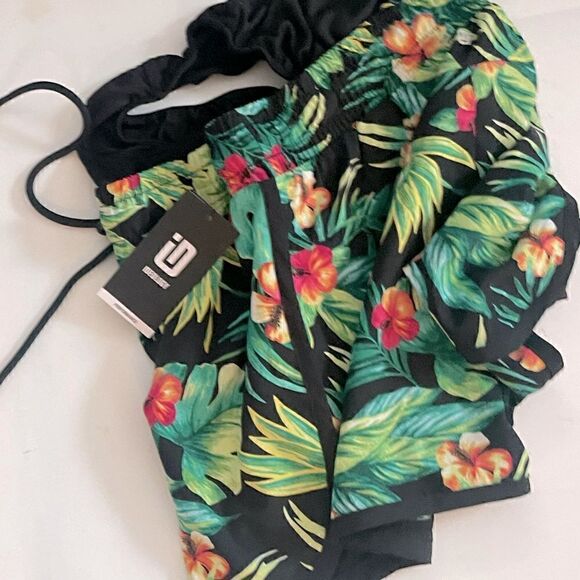NEW💐🌸 Ideology Womens Tropical-Printed Drawstring Running Shorts Size XS - Picture 5 of 11